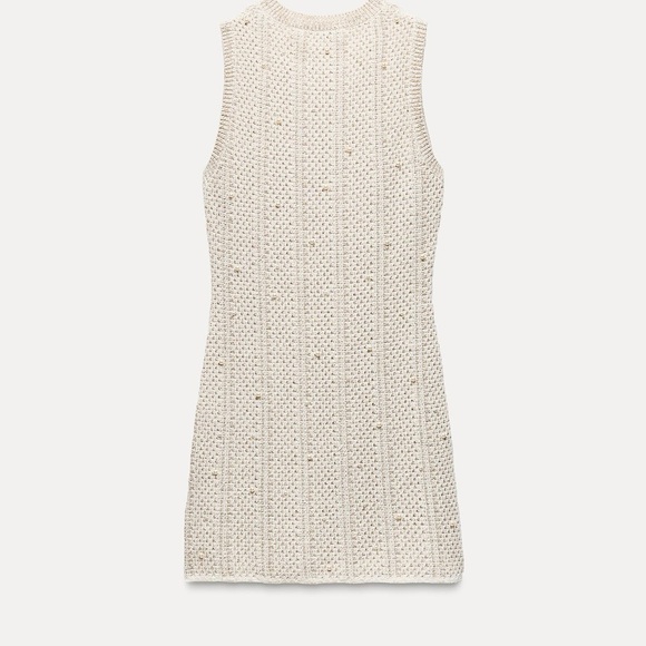 SOLD Zara faux pearl knit dress with metallic thread - Picture 5 of 5
